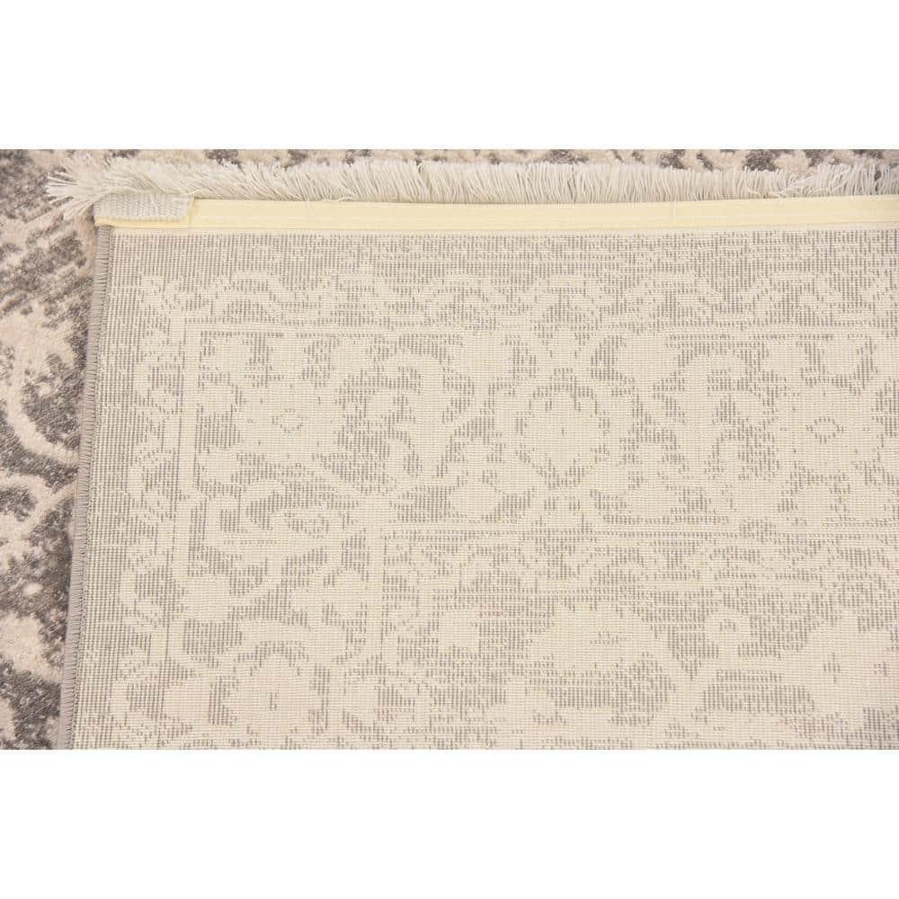 Unique Loom New Classical Collection Area Rug - Olympia (3' 3" x 5' 3" Rectangle Light Gray/Ivory)