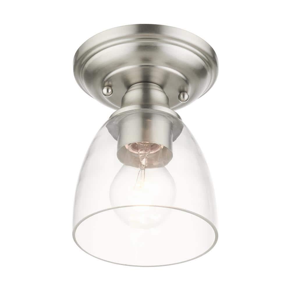 Livex Lighting Montgomery 1 - Light Flush Mount in  Brushed Nickel