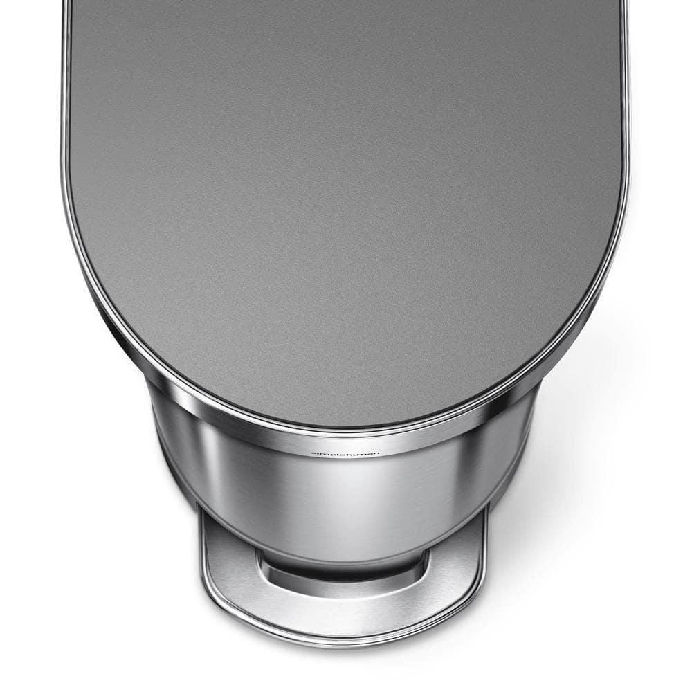 simplehuman simplehuman 45 Liter / 12 Gallon Slim Hands-Free Kitchen Step Trash Can, Stainless Steel