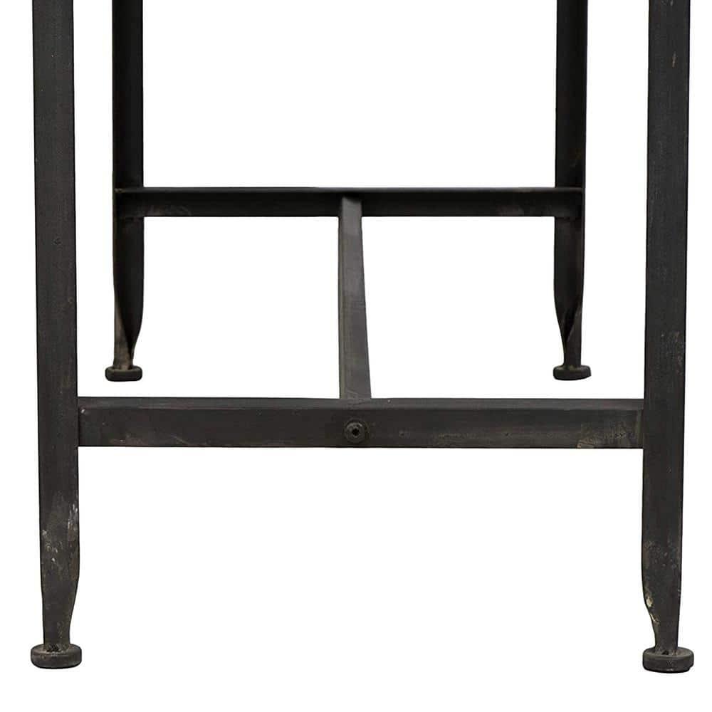 Storied Home Rustic Console Table Black: Vintage Iron & Fir Wood, Entryway Hallway Furniture