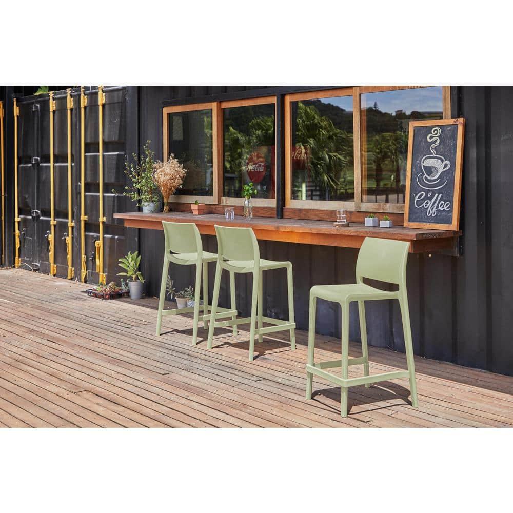 Lagoon Sensilla Resin Stackable Counter Stool Set of 2