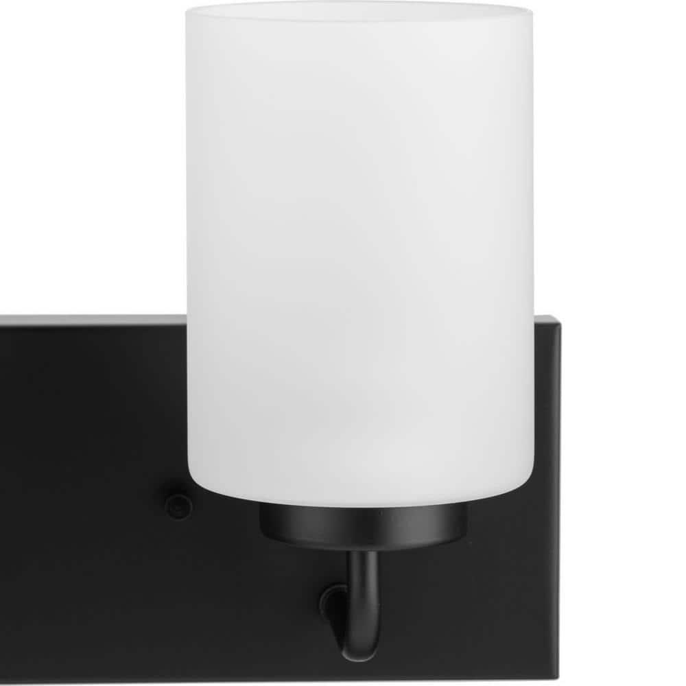 Progress Lighting Merry Collection 2-Light Brushed Nickel Etched Glass Transitional Bath Vanity Light