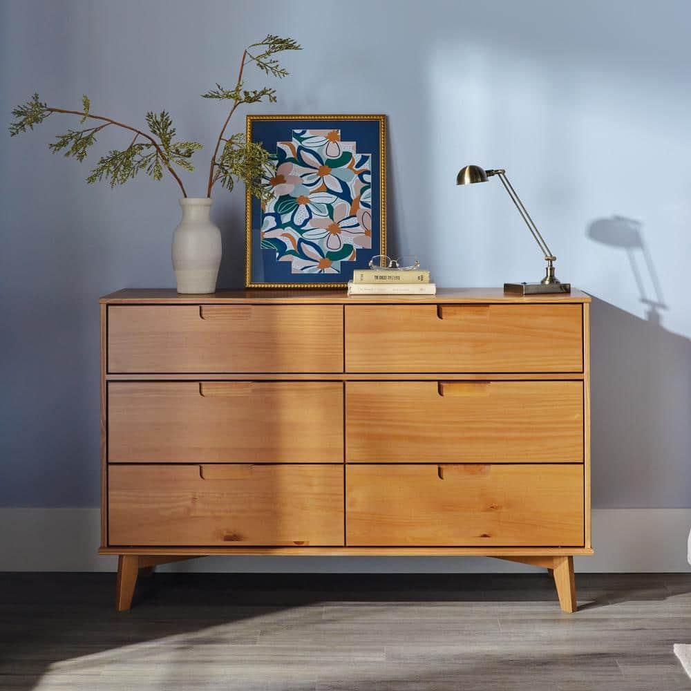 Yarber 6 Drawer Solid Wood Double Dresser
