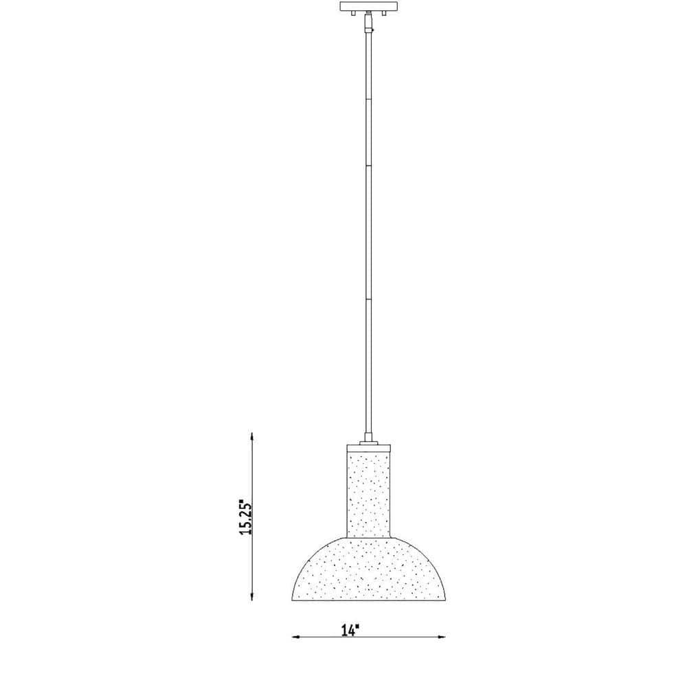 Designers Fountain Nova 14 inch 1-Light Matte Black Modern Pendant Light, D283M-14P-MB