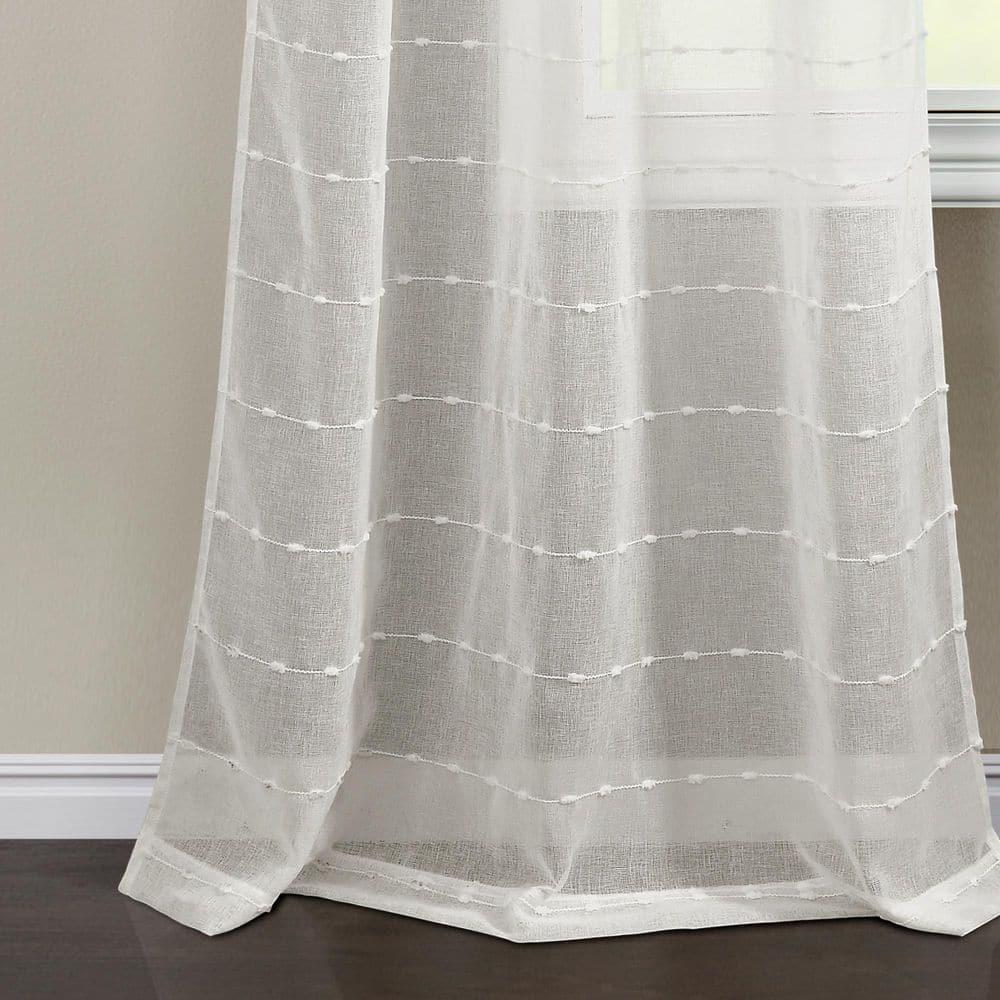 Lush Decor Solid Sheer Curtain Panels (Set of 2)