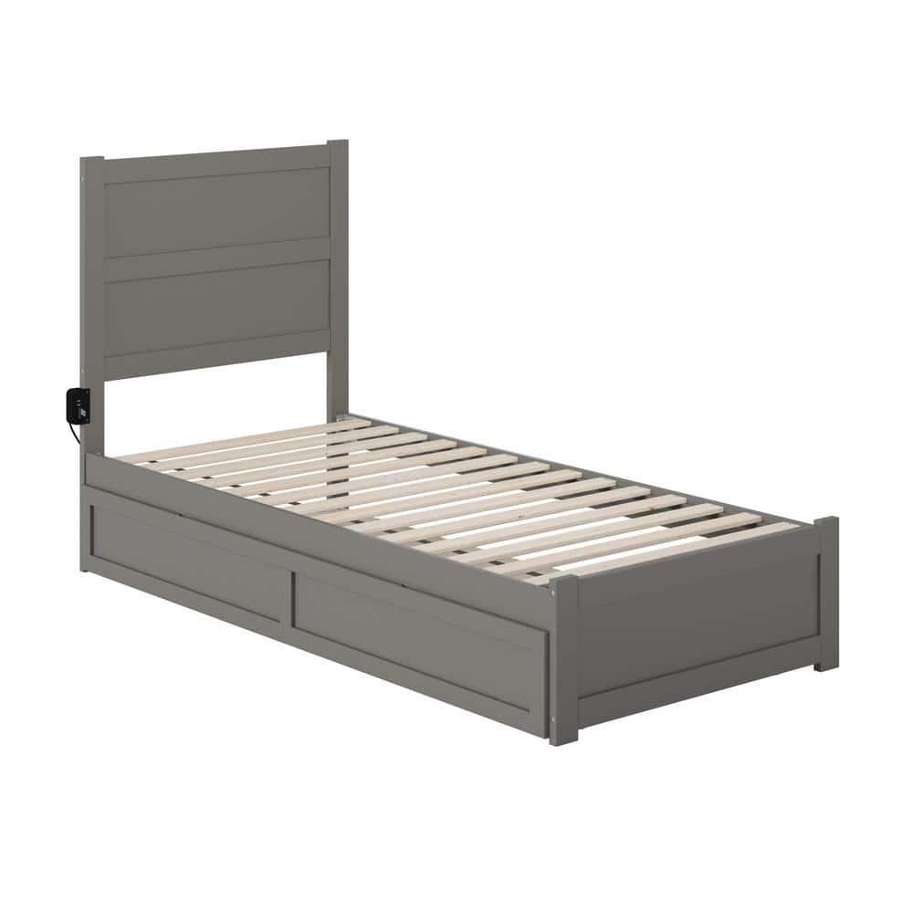AFI Furnishings NoHo Platform Bed TXL with Footboard & TXL Trundle AG