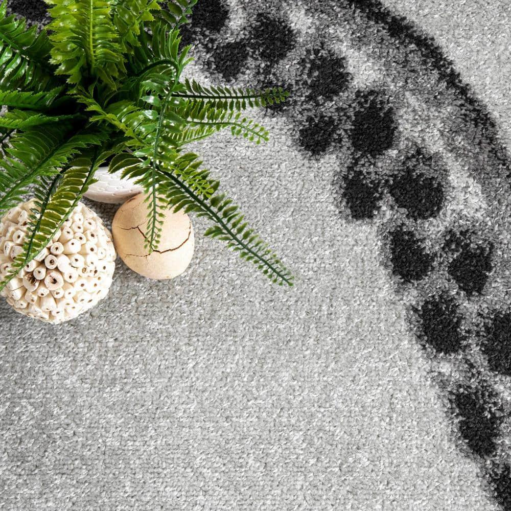 Nuloom Adrienne Animal 5x8 Indoor Area Rug for Living Room Bedroom Dining Room Kitchen, Grey/Ivory