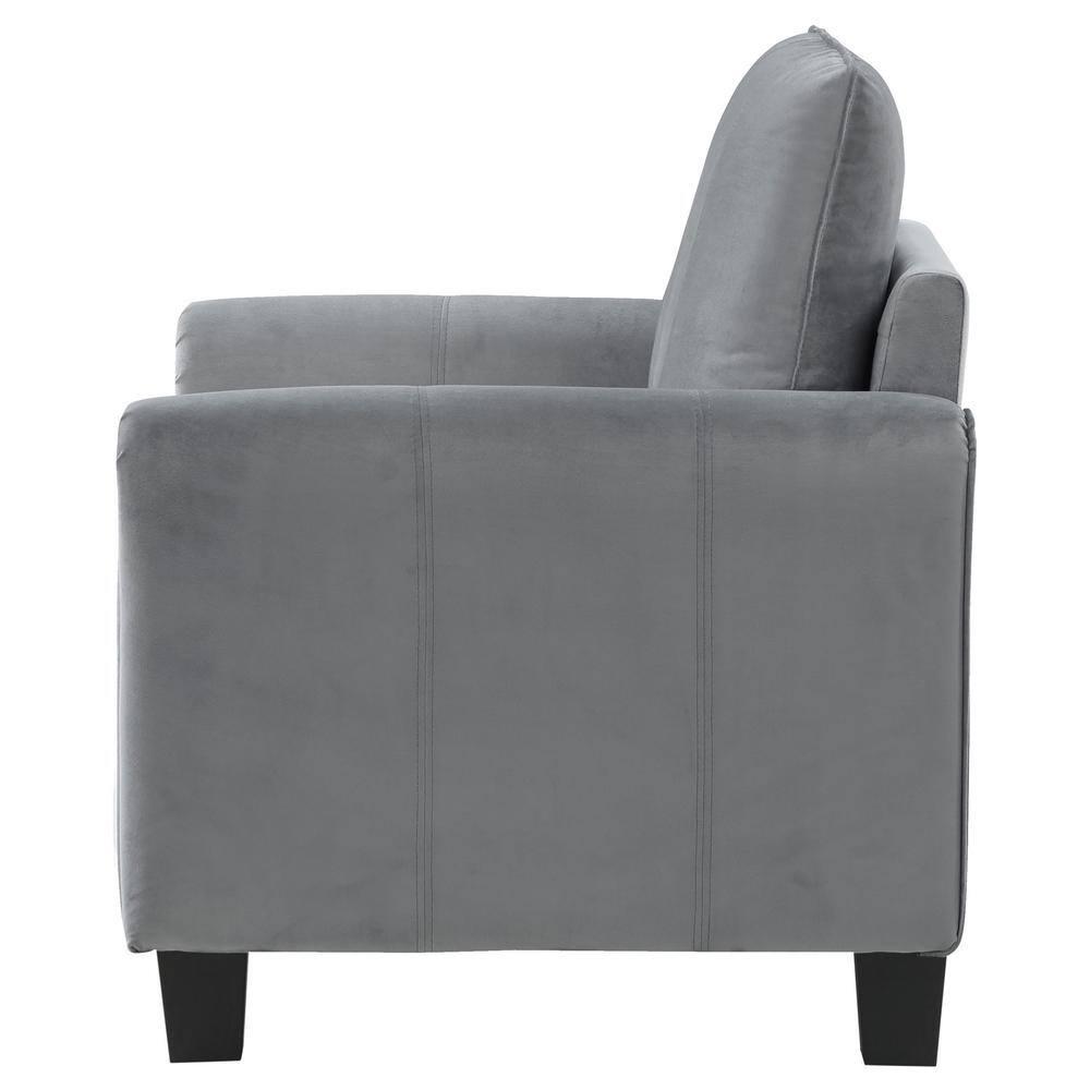 Hokku Designs Exceptional Quality - Hodierne Upholstered Rolled Arm Accent Chair Grey