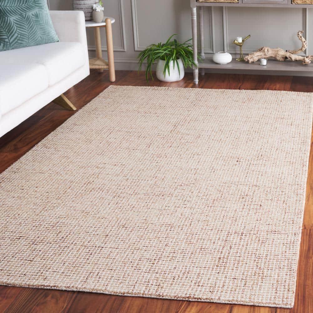 SAFAVIEH Martha Stewart Solid Area Rug, Rust/Ivory, 5' x 8'