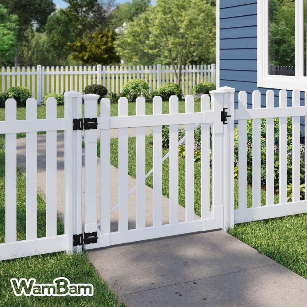 WamBam 4 ft. H x 4 ft. W Traditional Picket Gate