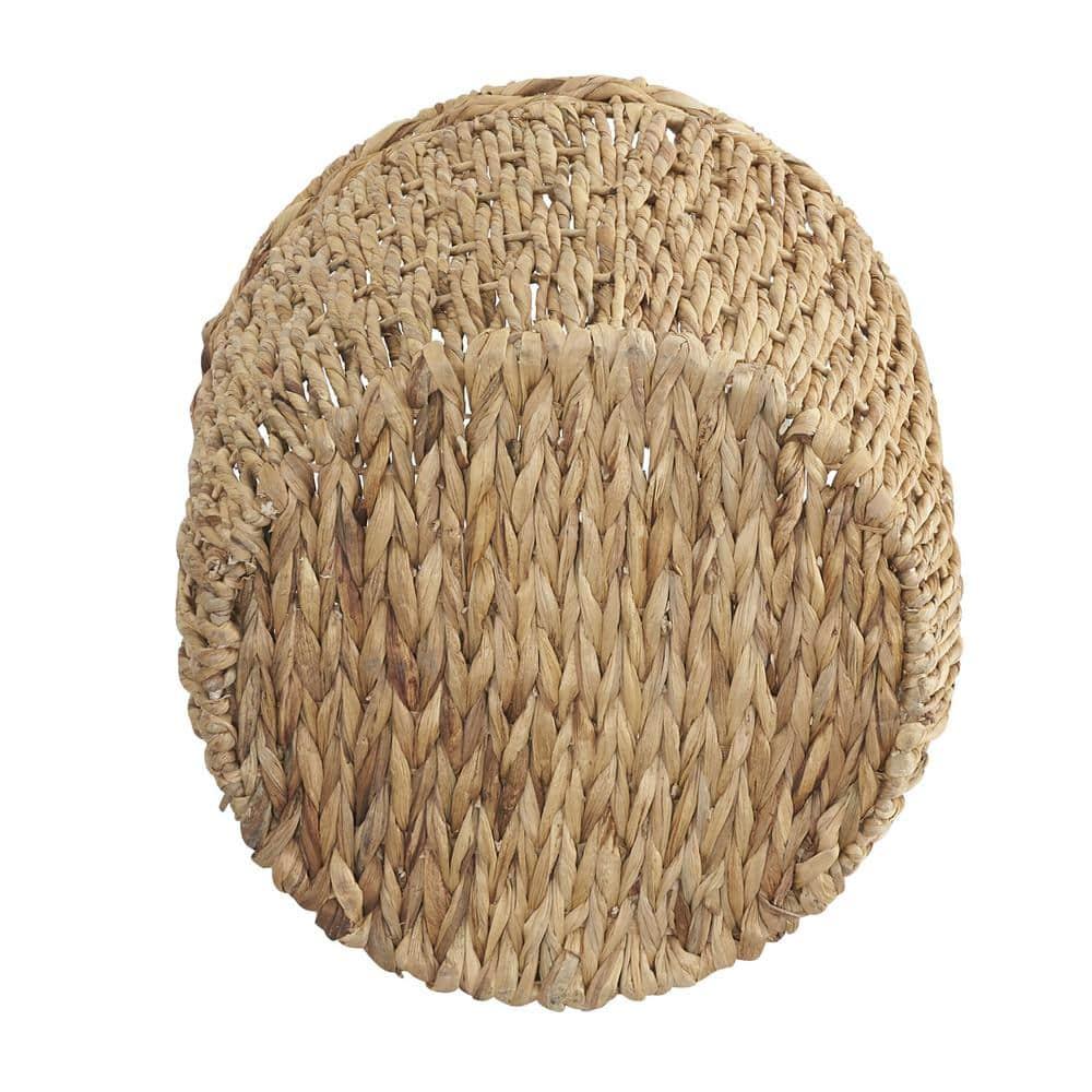 Tall Wicker Floor Basket, Woven Decorative Basket with Handles, Handmade, Great for Laundry and Storage, Natural