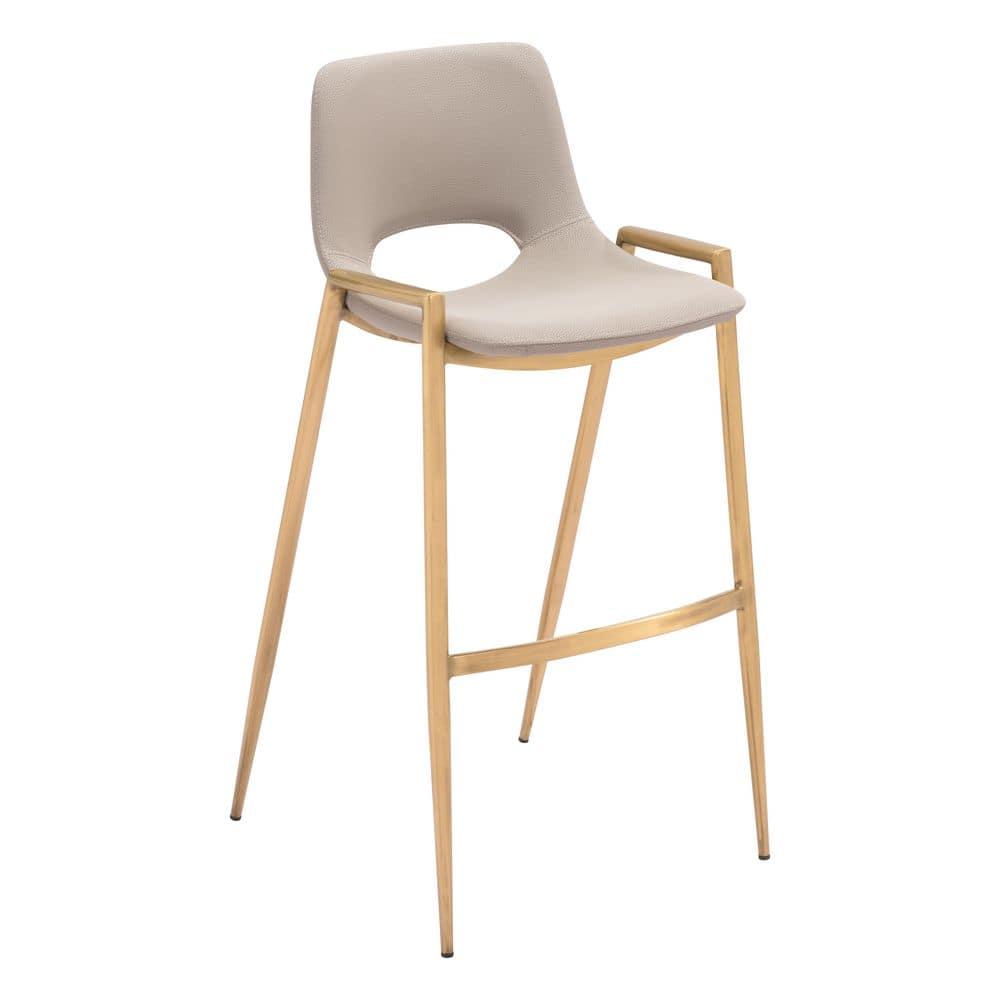 Zuo Hospitality Desi Black Upholstered Counter Stool (Set of 2)
