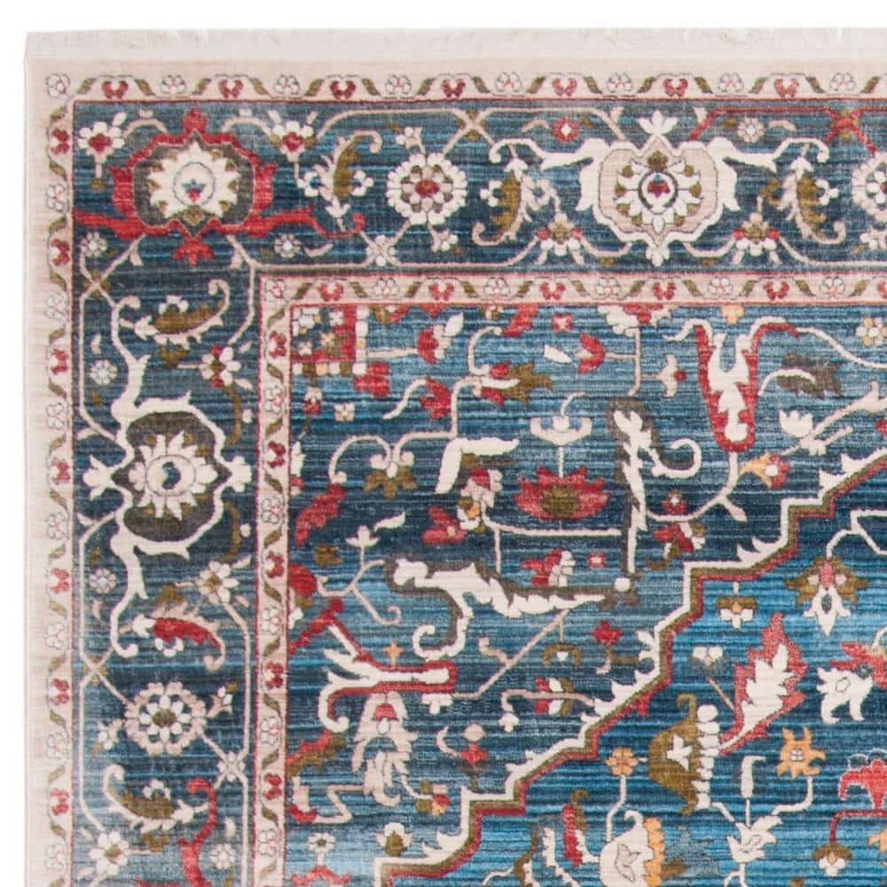 Vintage Persian VTP479 Power Loomed Area Rug - Blue/Ivory - 8'x10' - Safavieh.