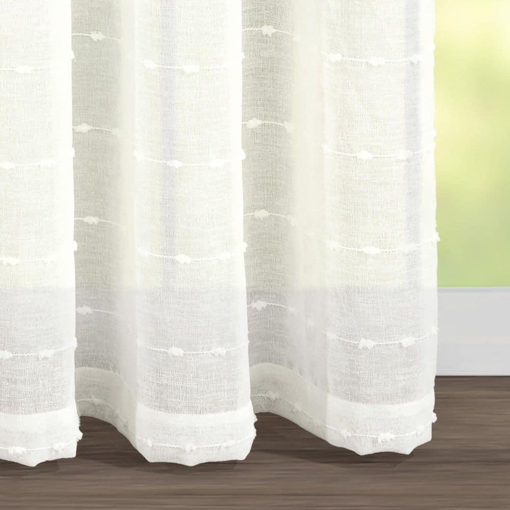 Lush Decor Solid Sheer Grommet Curtain Panels