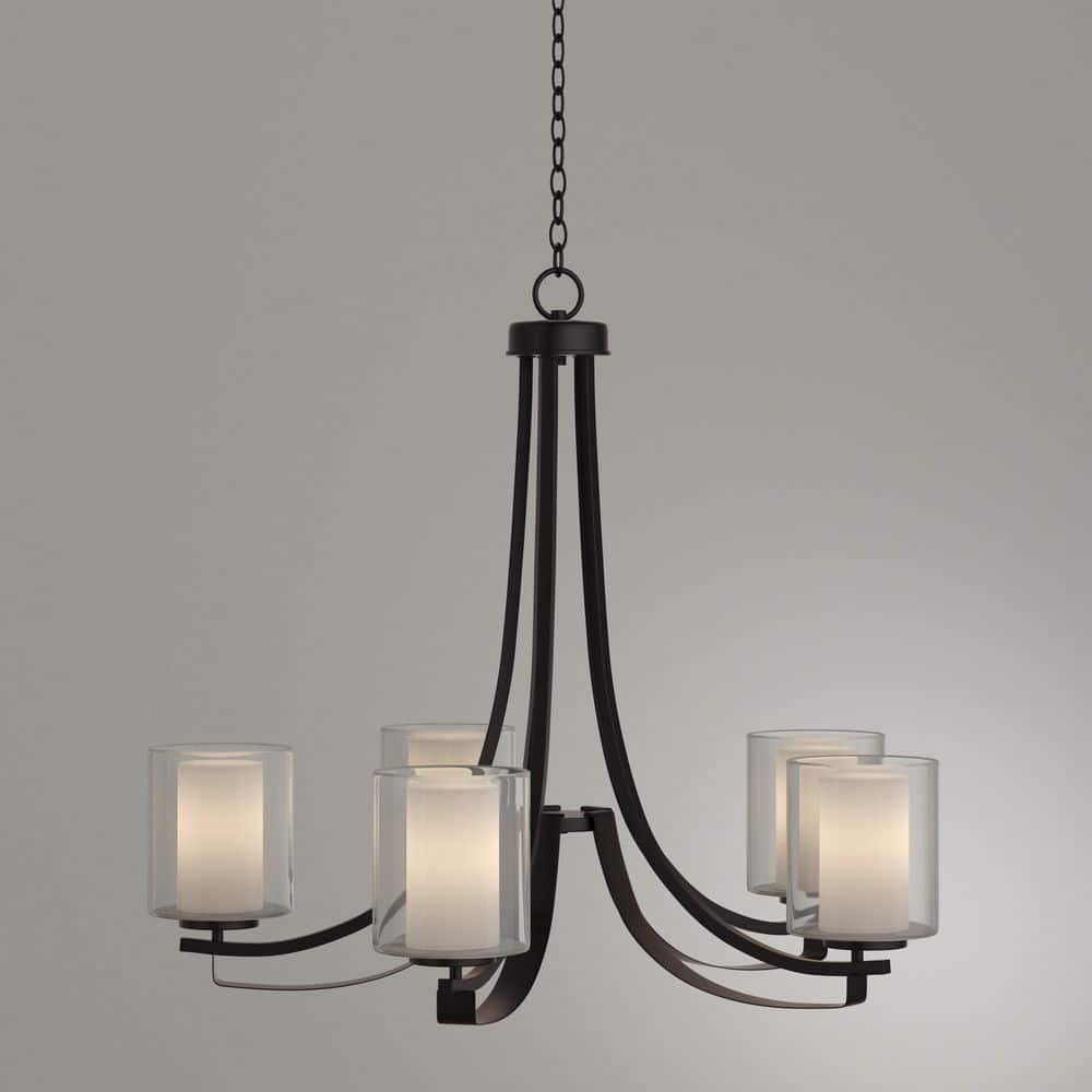 Minka Lavery 4105-172 Parsons Studio 5 Light Chandelier in Smoked Iron