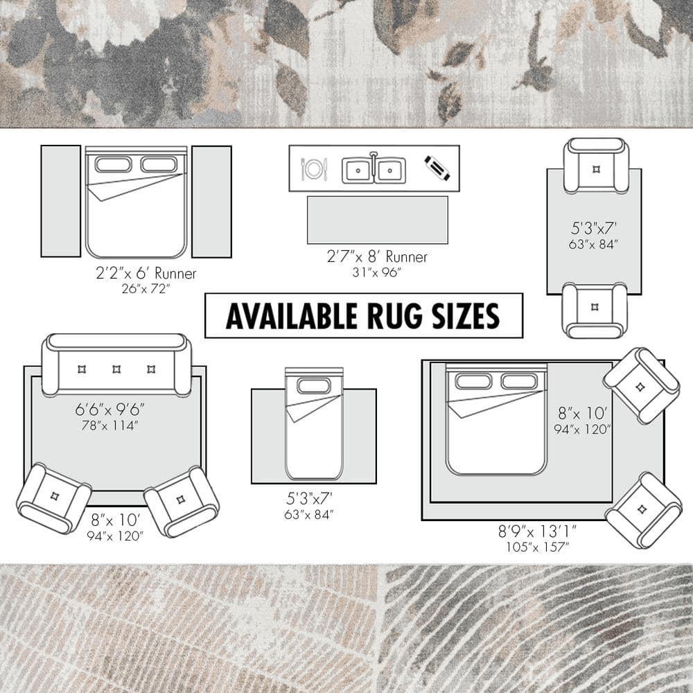 Gertmenian Gertmenian Alor Bisa Modern Abstract Gray/Ivory/Tan Polypropylene Indoor Area Rug