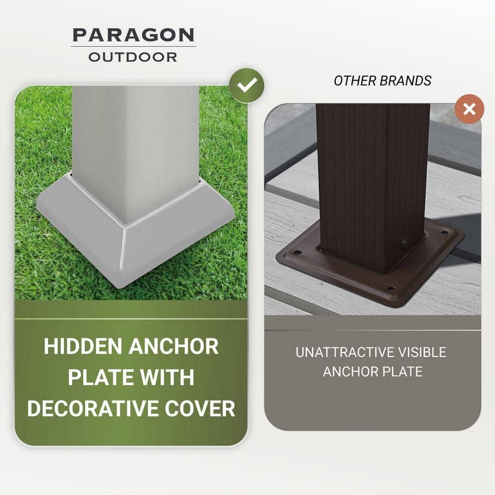 Paragon-Outdoor Florence  Aluminum Pergola in Powder-Coated Finish with Adjustable Canopy