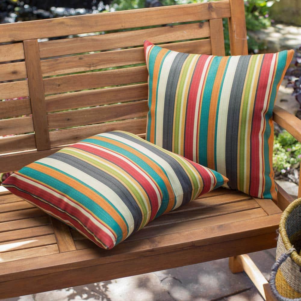 Indoor/Outdoor Reversible Throw Pillow
