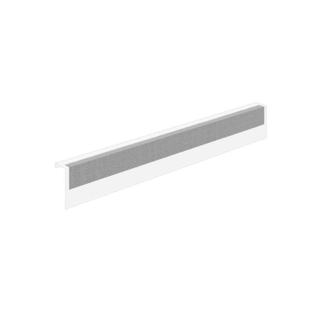Baseboarders Baseboarders Basic Galvanized Steel Easy Slip-On Baseboard Heater Cover ONLY - White | ENDCAPS SOLD SEPARATELY