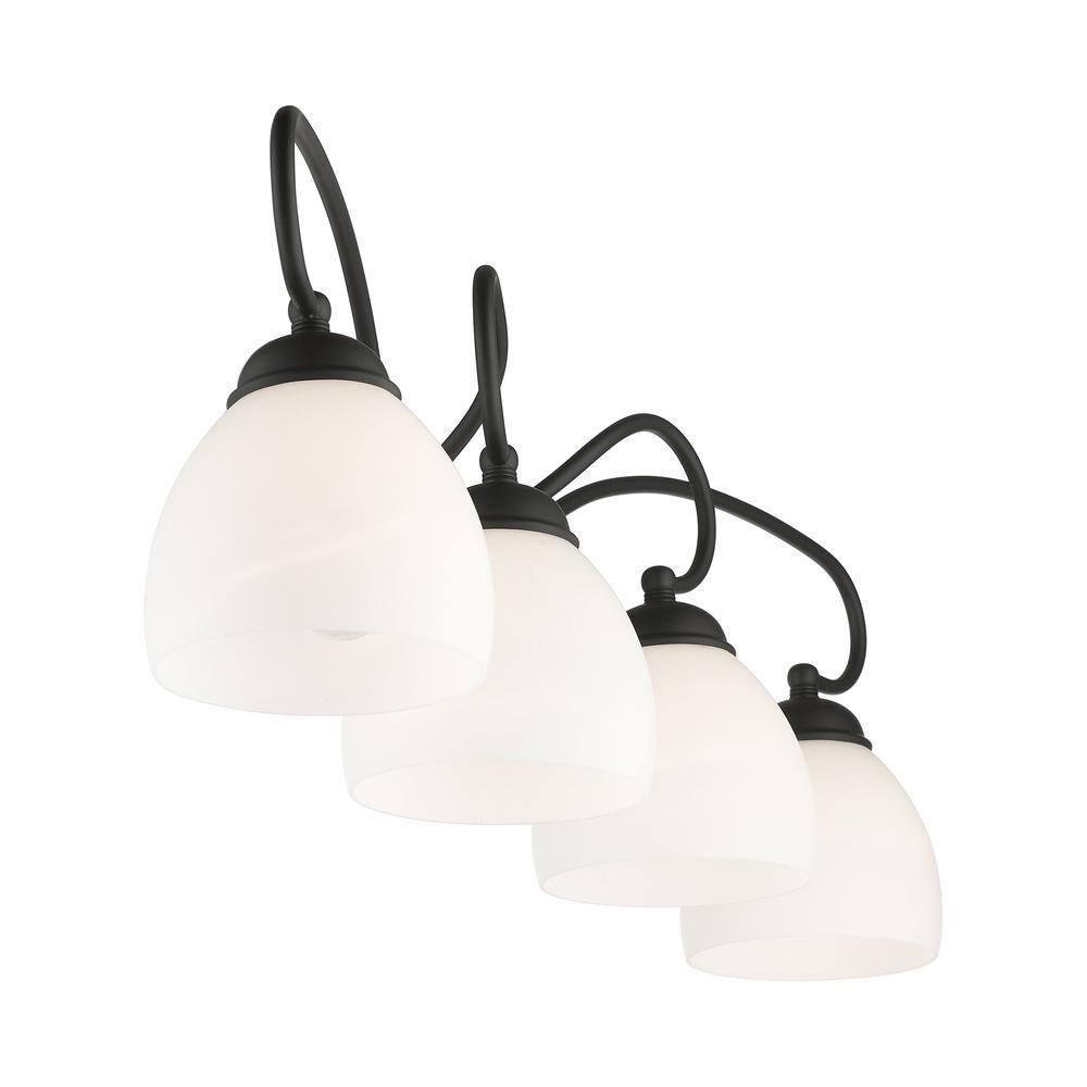 Livex Lighting Brookside 4 - Light Vanity in  Black