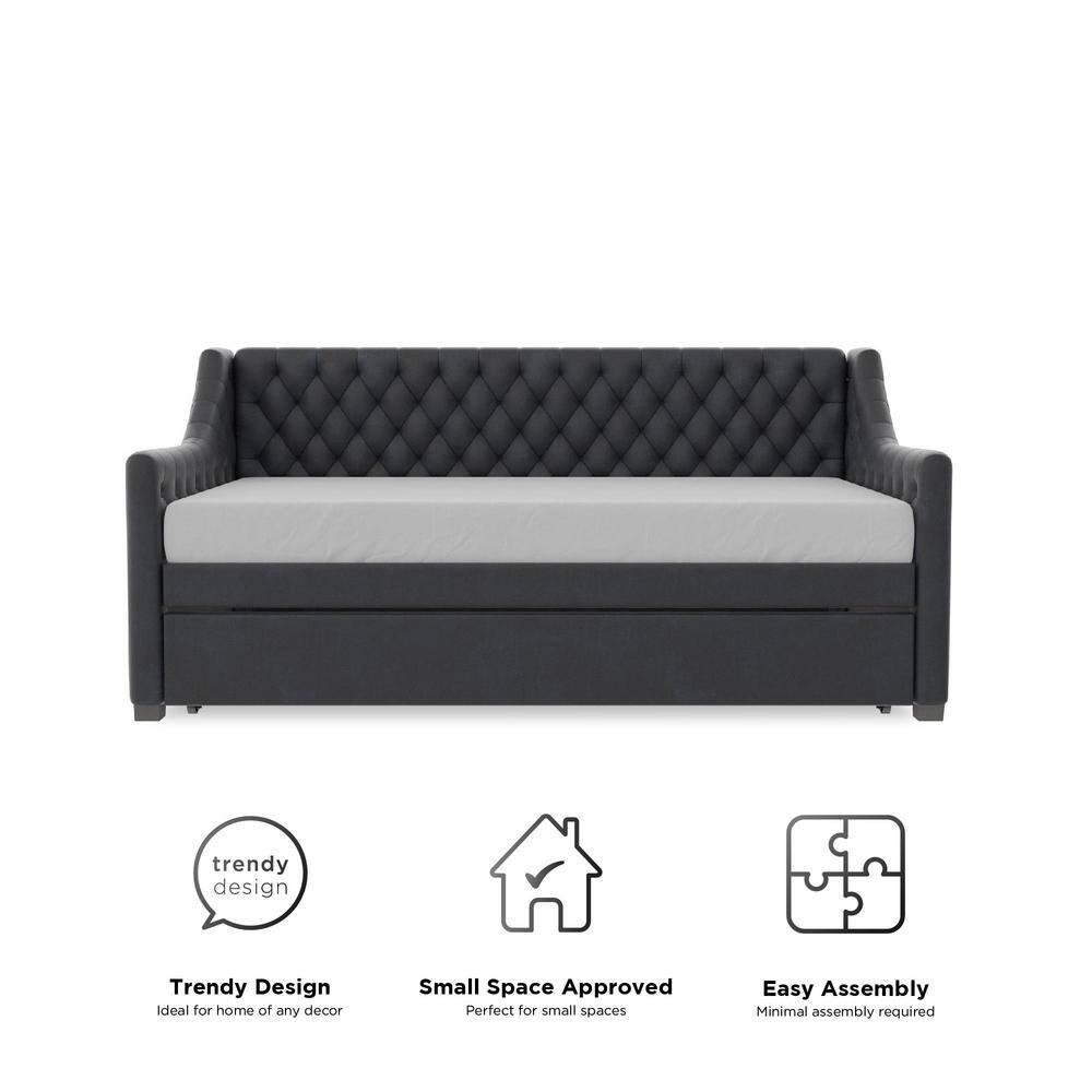 Monarch Hill Ambrosia Upholstered Daybed with Trundle