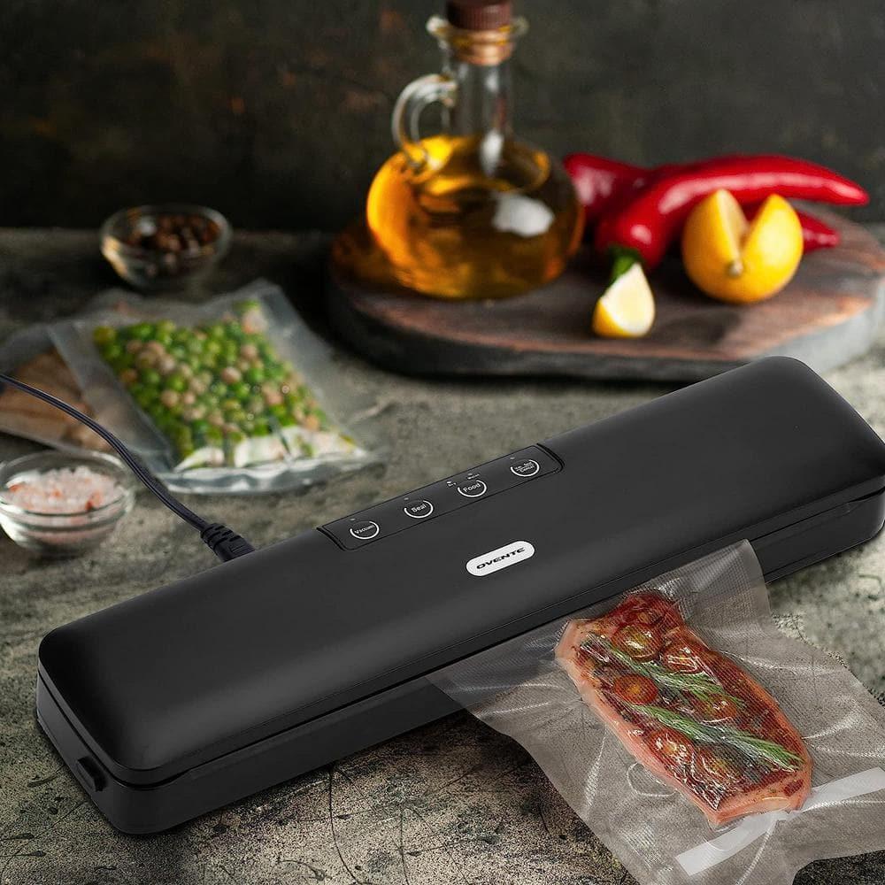 Ovente Ovente Automatic Vacuum Sealer Machine With Sealing Bags And Tube, Black Sv2906B