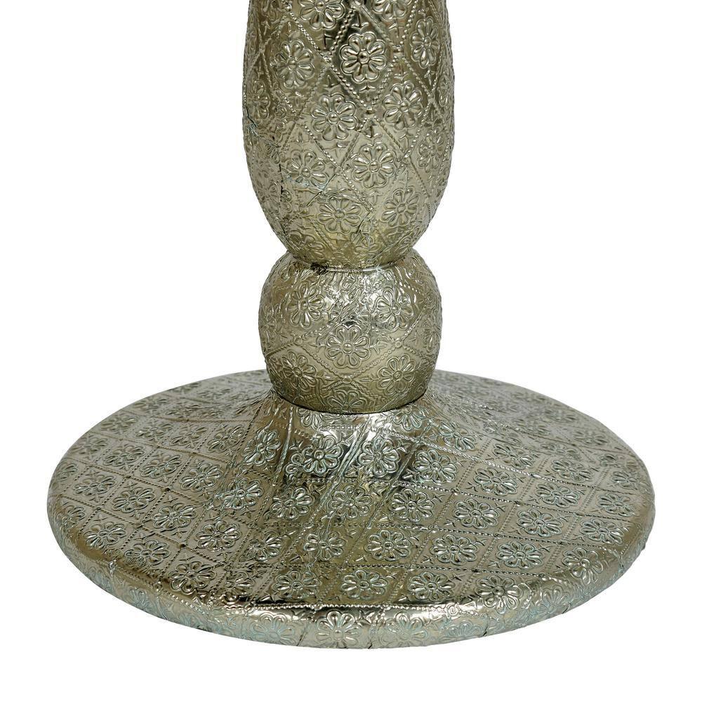 Noble House Sagle Handcrafted Accent Table, Silver