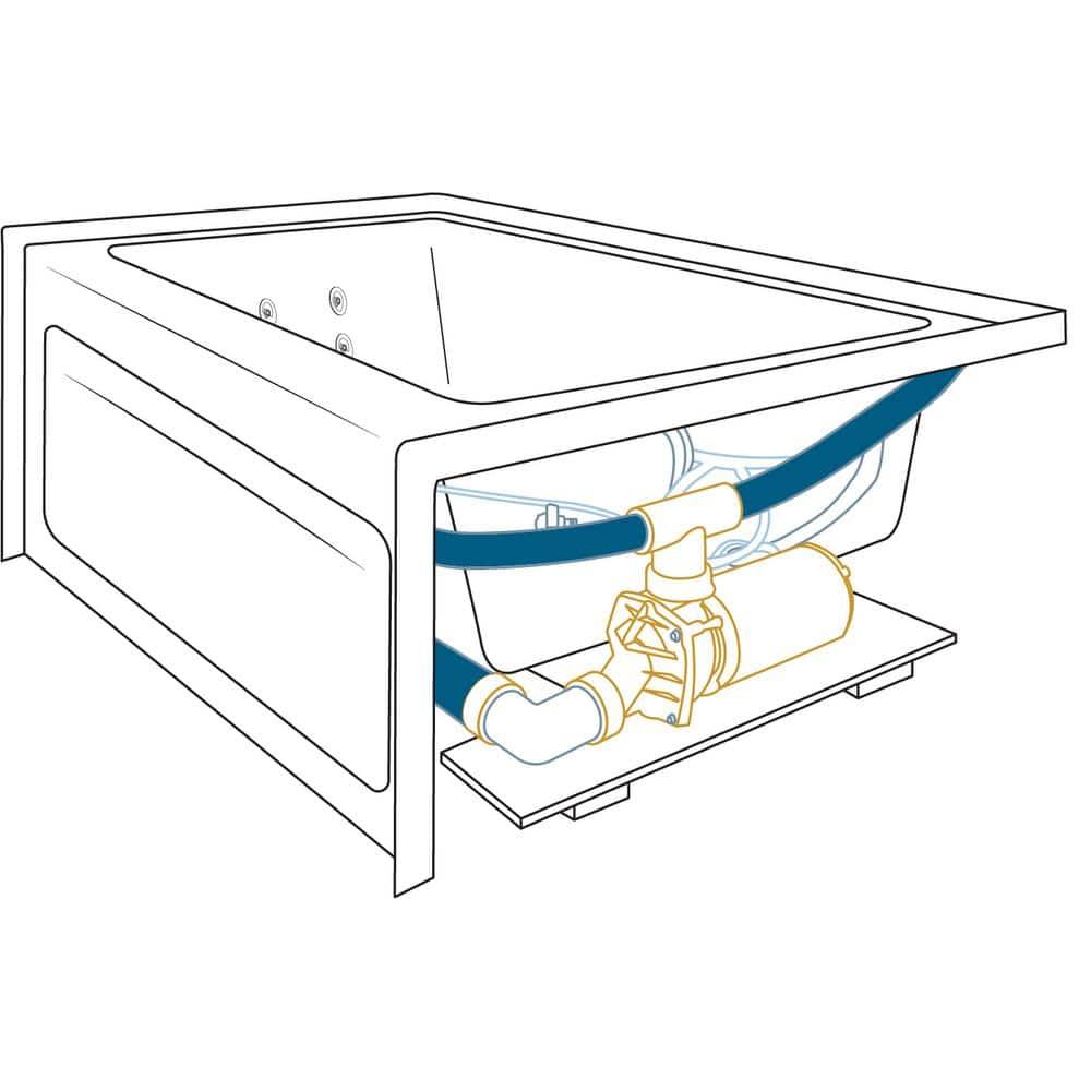 Cetra 60" x 36" Alcove Whirlpool Bathtub