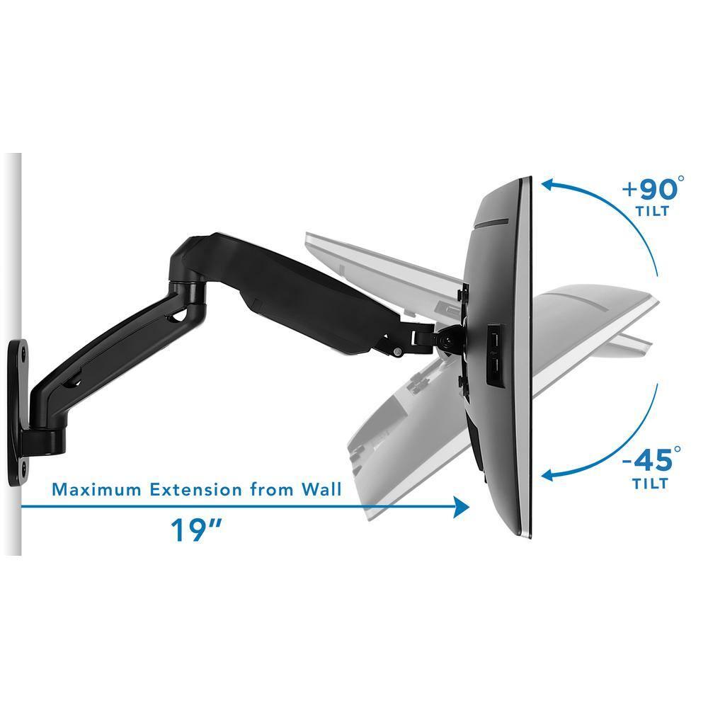 Mount-it Mount-It Wall Mount Monitor Arm, Full Motion Gas Spring Arm Fits 13 - 32 in Screens For Camper RV