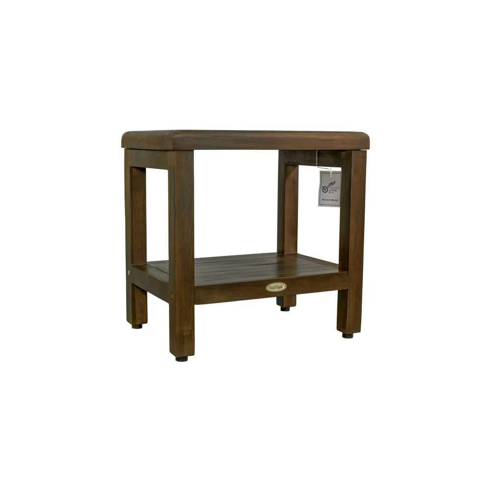 Decoteak Eleganto, Teak Shower Bench, Teak Wood Shower Bench, Teak Shower Bench, Teak Shower Stool