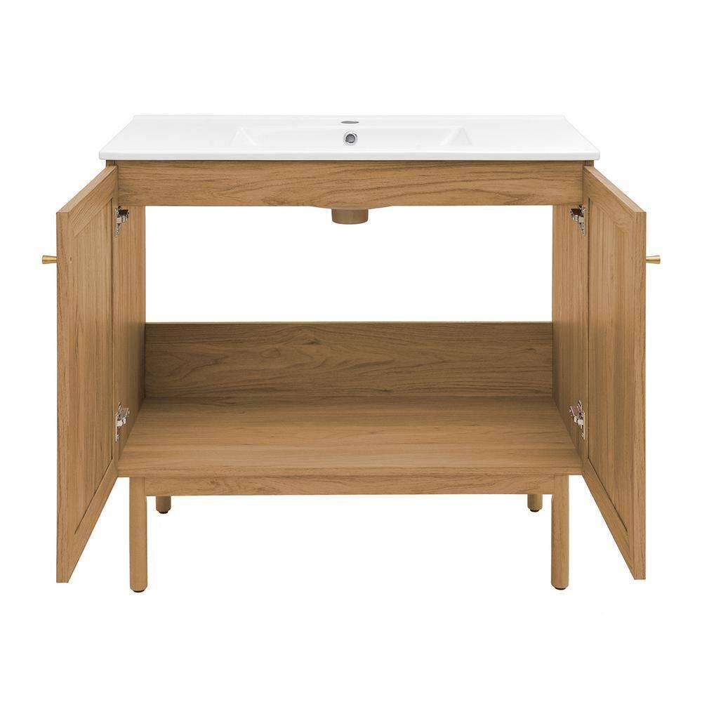 SM-BV663 Classe 36" Freestanding Bathroom Vanity in Golden Oak with Sink Top