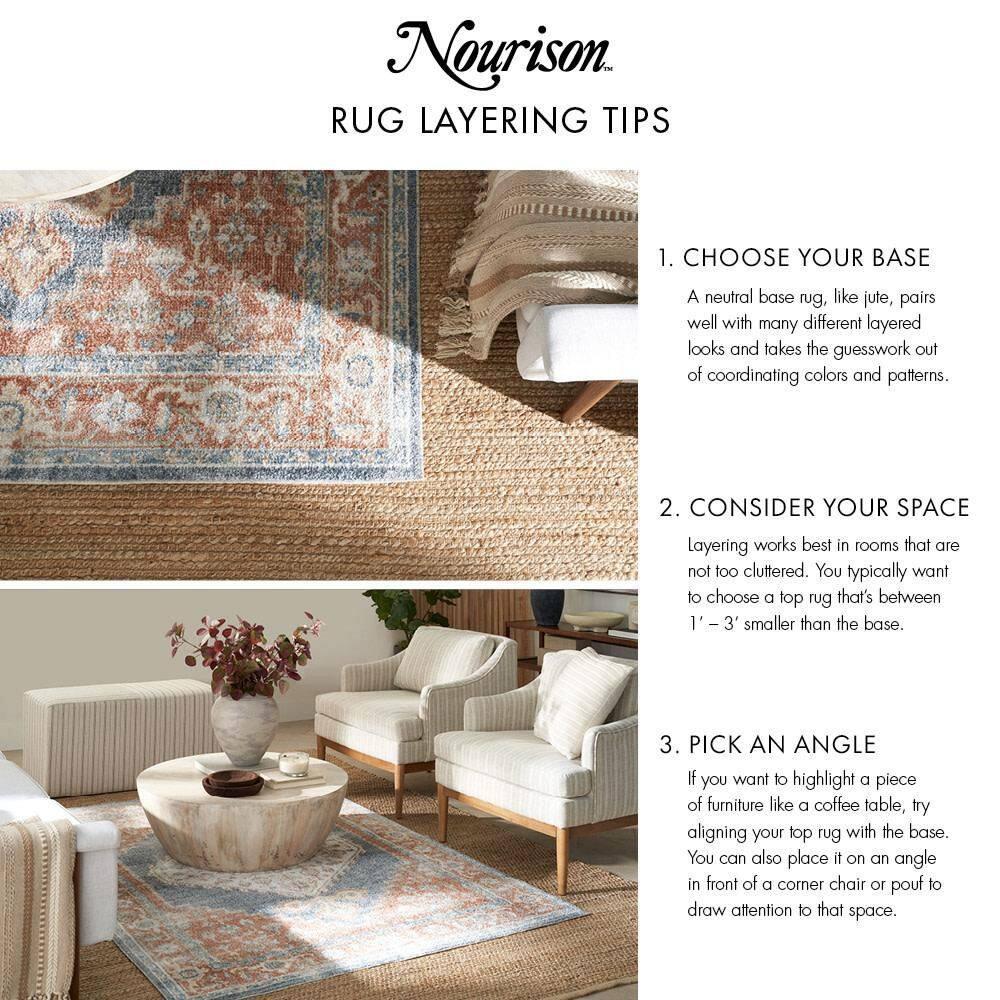 Nourison Essentials Easy Care Indoor Outdoor Area Rug - Ivory Beige 2'2" x 12'