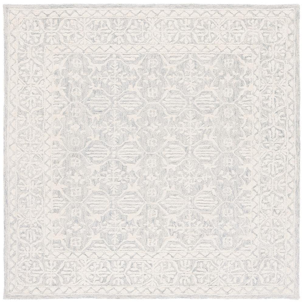 Metro MET903 Hand Tufted Indoor Area Rug - Light Grey/Ivory - 6'x6' - Safavieh