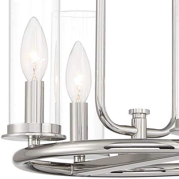 Hudson Heights Polished Nickel 4-Light Pendant