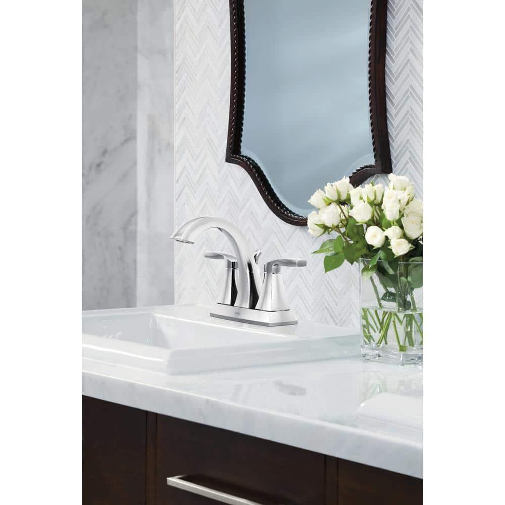 Moen Voss Centerset Bathroom Faucet with Drain Assembly