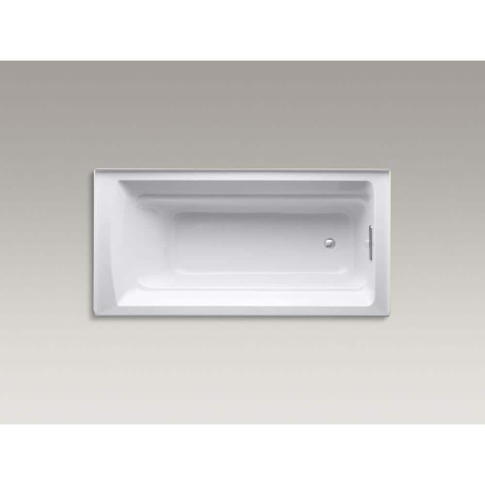 72" x 36" Acrylic Alcove Soaking Bathtub with Comfort Depth