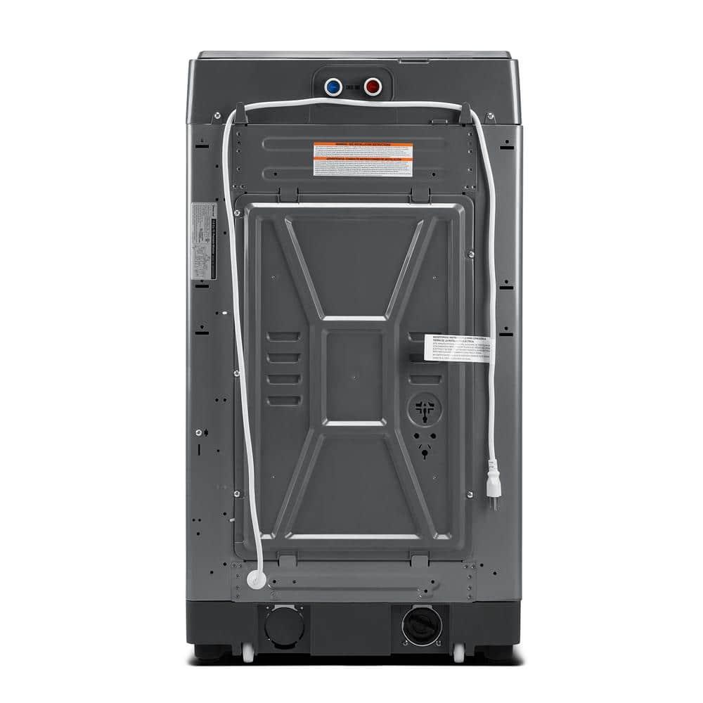 Magic Chef Portable Compact Top Load Washer with 6 Fully Automatic Wash Cycles and Water Pump Filtration for Laundry Use, Silver