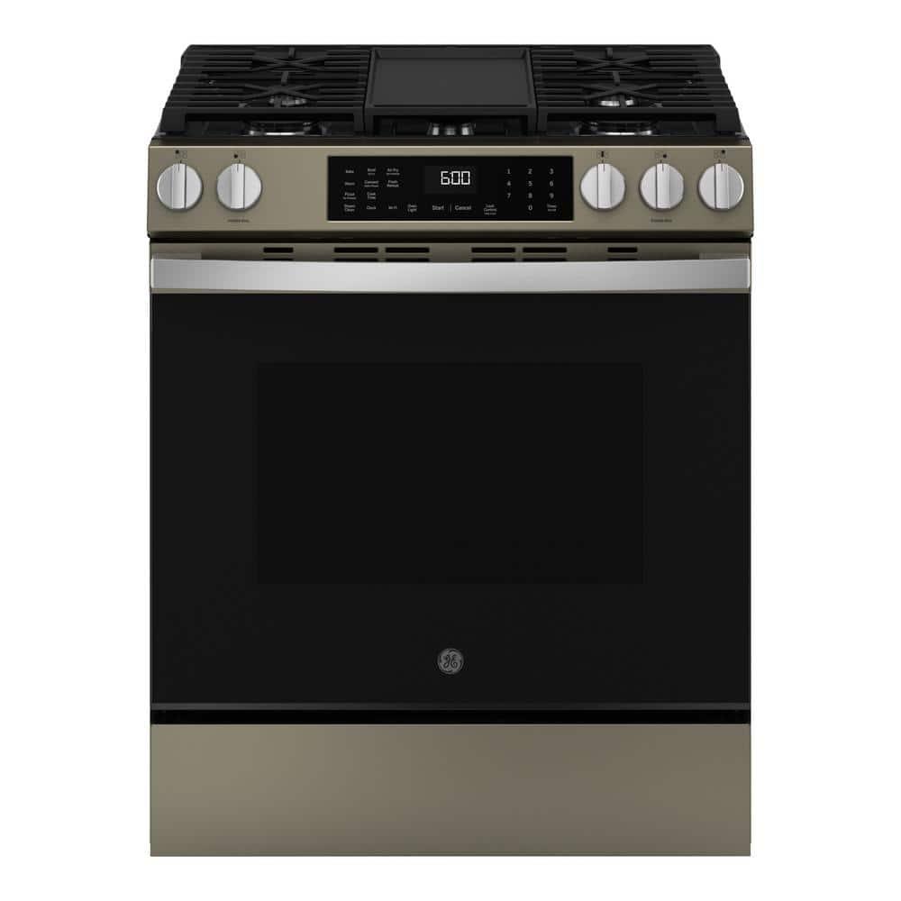GE 30" Slide-In Front-Control Convection Gas Range