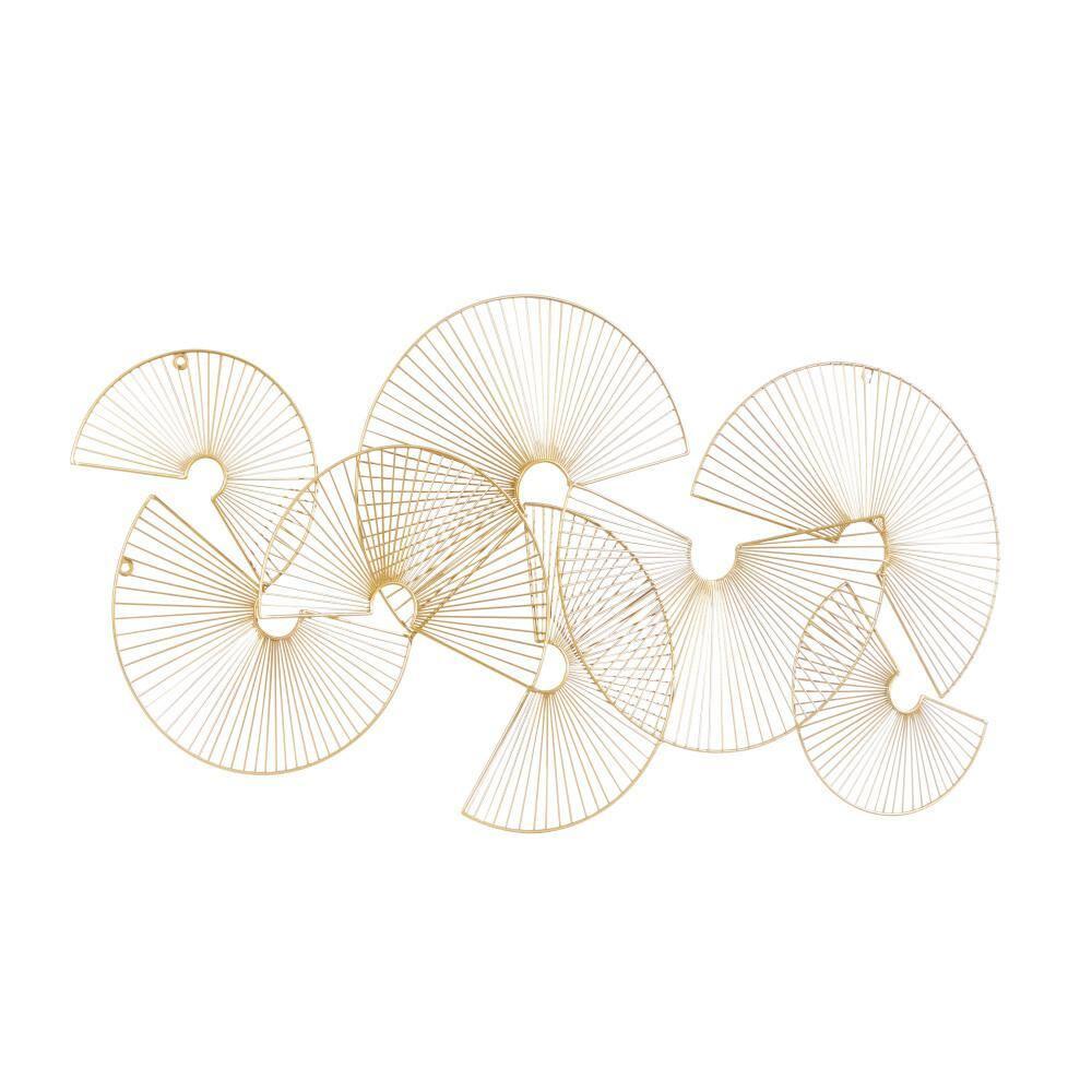 CosmoLiving by Cosmopolitan Gold Metal Half Moon Sunburst Wall Decor
