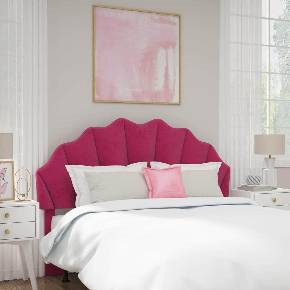 Elina Upholstered Full/Queen Headboard, Pink, by Hillsdale Living Essentials