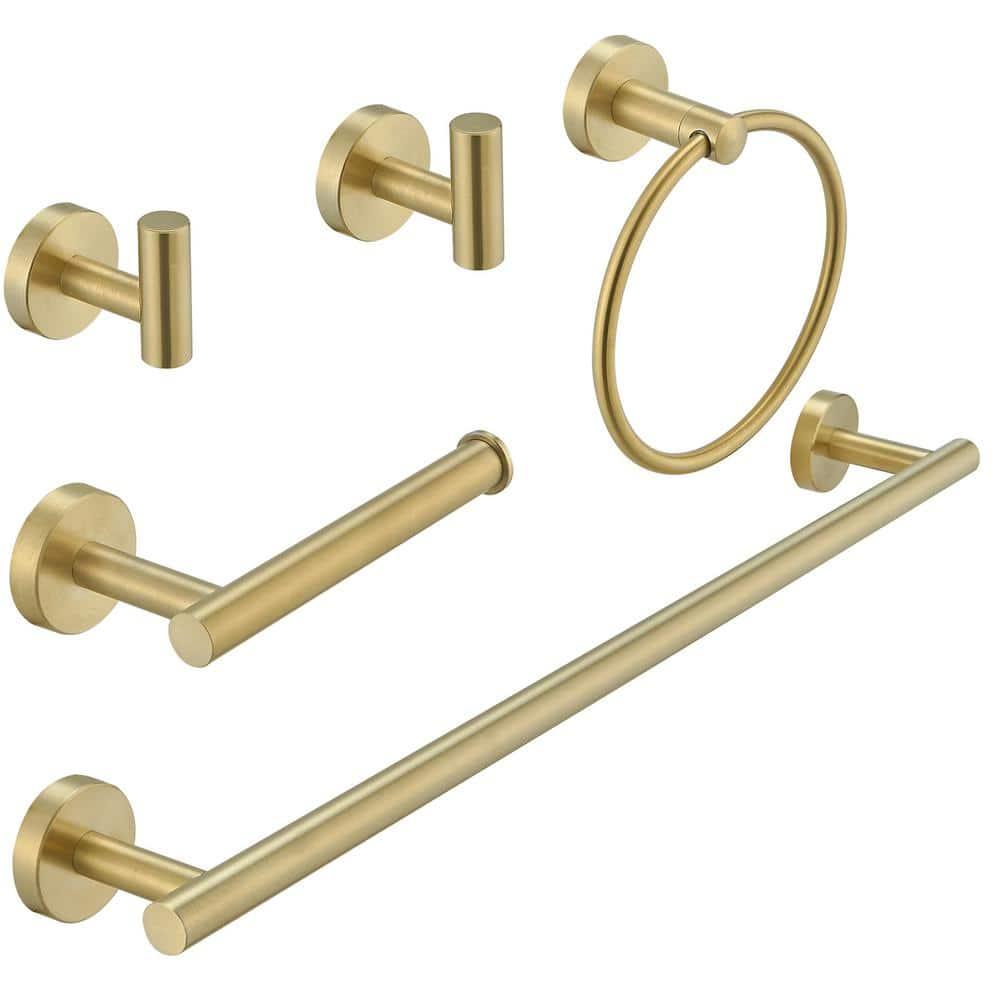 VIBRANTBATH A-91020-BG 5 - Piece Bathroom Hardware Set