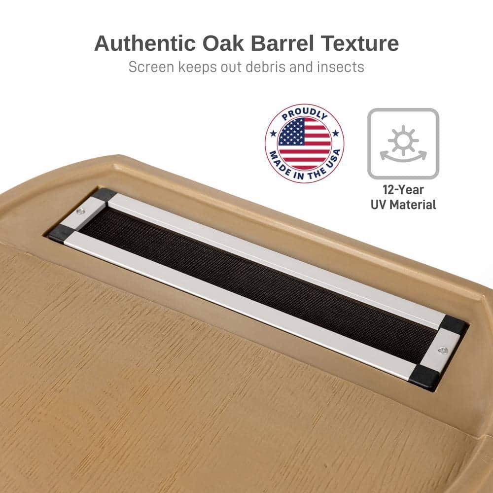 RTS Companies RTS Companies 50 Gallons Weather Resistant Plastic Drainable Rain Barrel