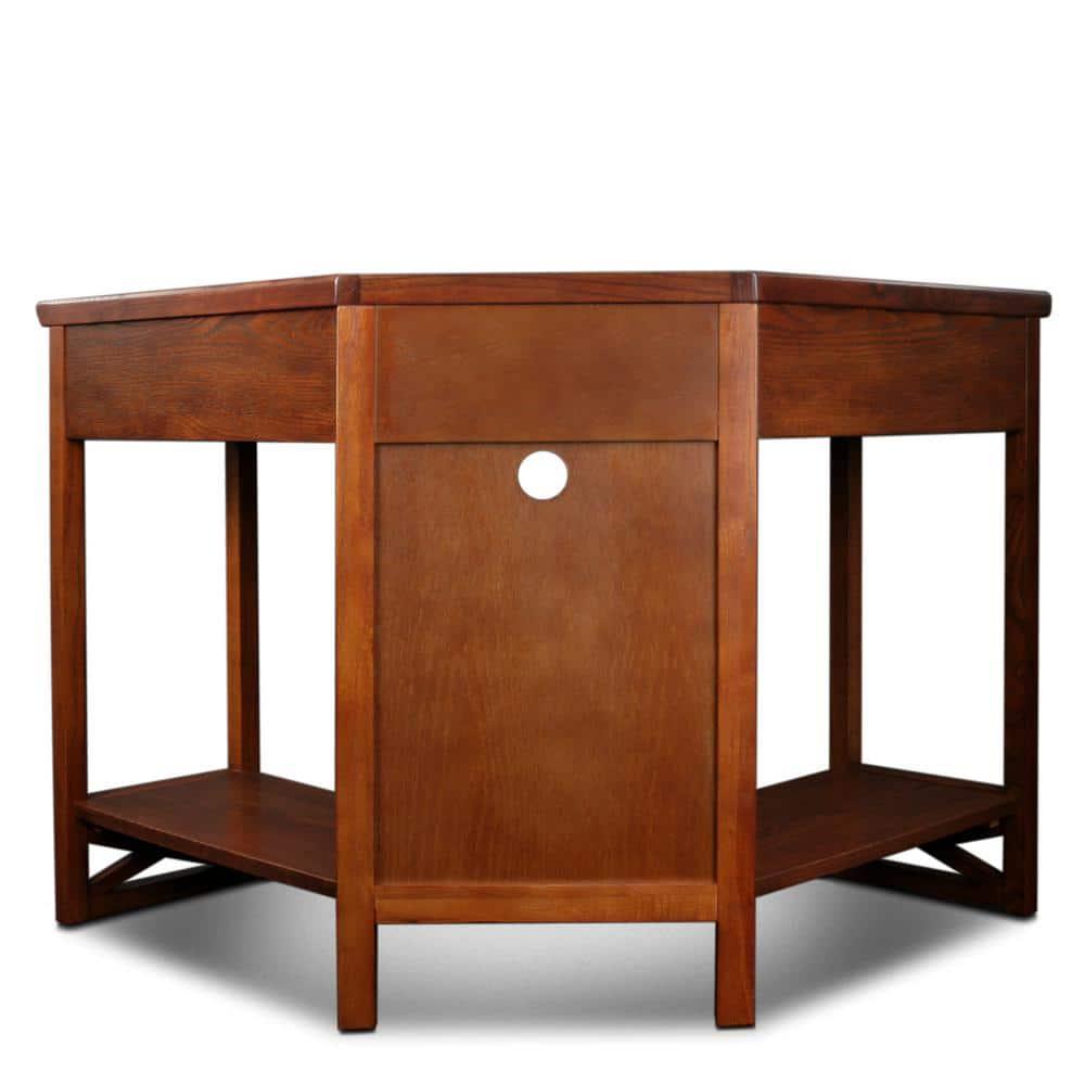 Leick Furniture Corner Computer Desk in Oak