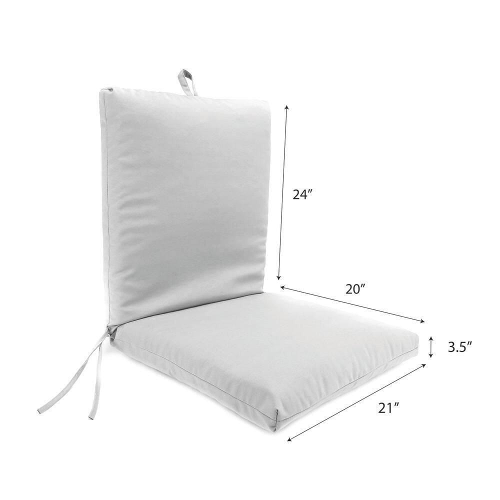 Jordan Manufacturing 44" x 21" Rectangular Outdoor Chair Cushion with Ties and Hanger Loop