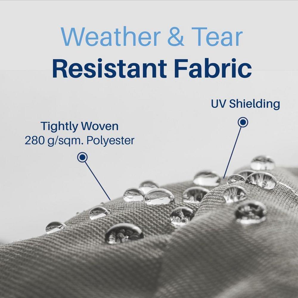 ALEKO Motorized Retractable Patio Awning- Black Frame