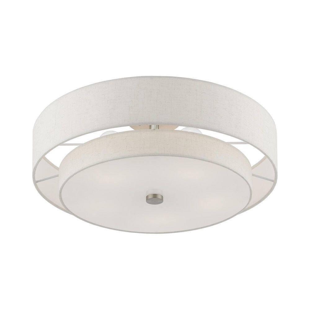 Livex Lighting Meridian 5 - Light Semi-Flush Mount in  Brushed Nickel