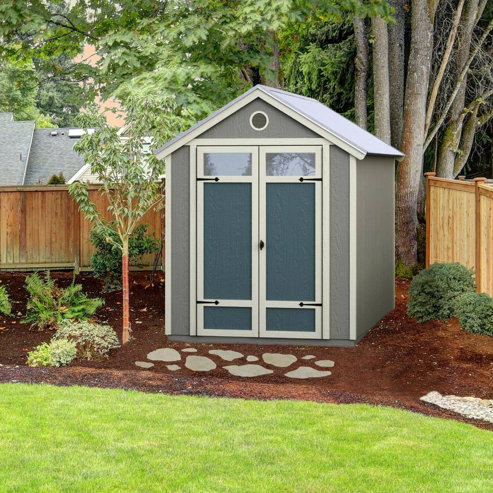 Handy Home Garden 6 ft. W x 8 ft. D Wood Storage Shed with Floor