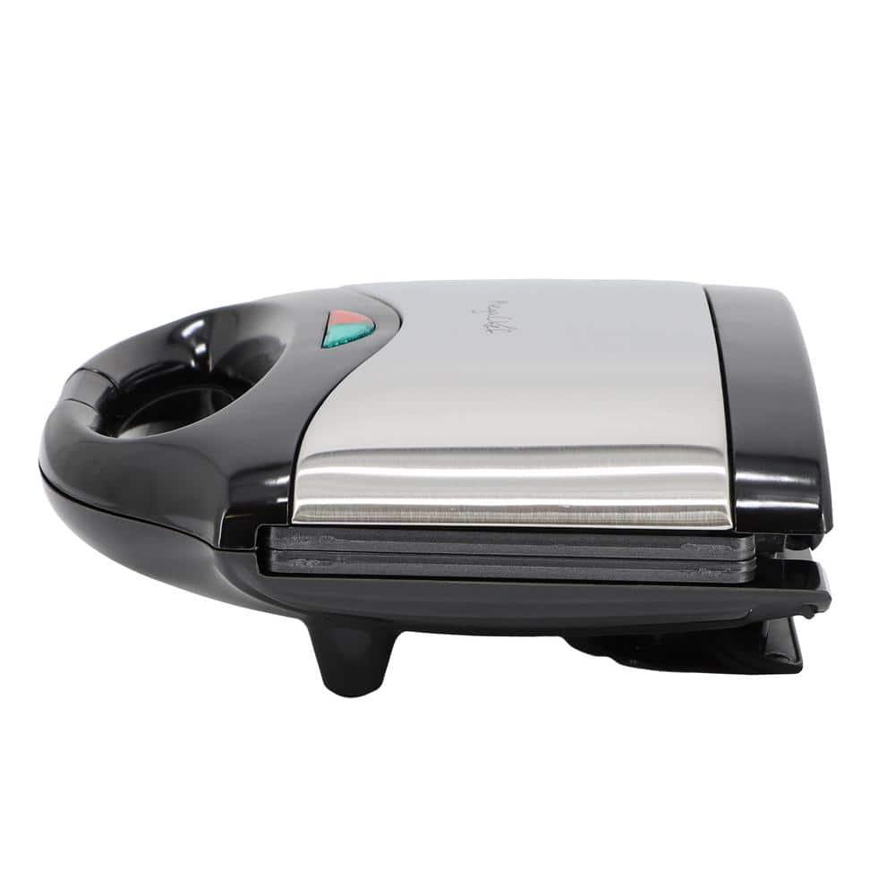 MegaChef MegaChef Electric Compact Aluminum Nonstick Sandwich Maker in Black