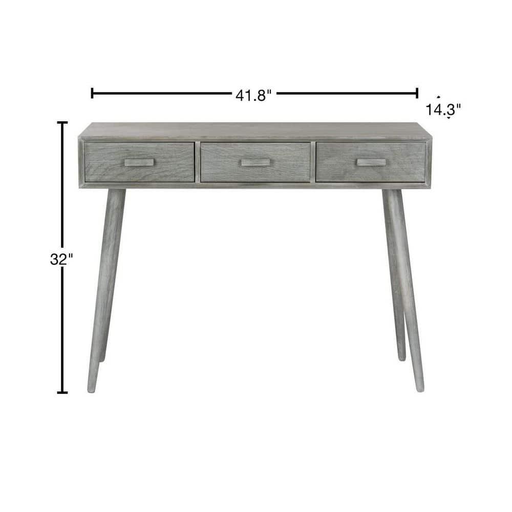 Albus 3 Drawer Console Table - CNS5701C - Gray - Safavieh