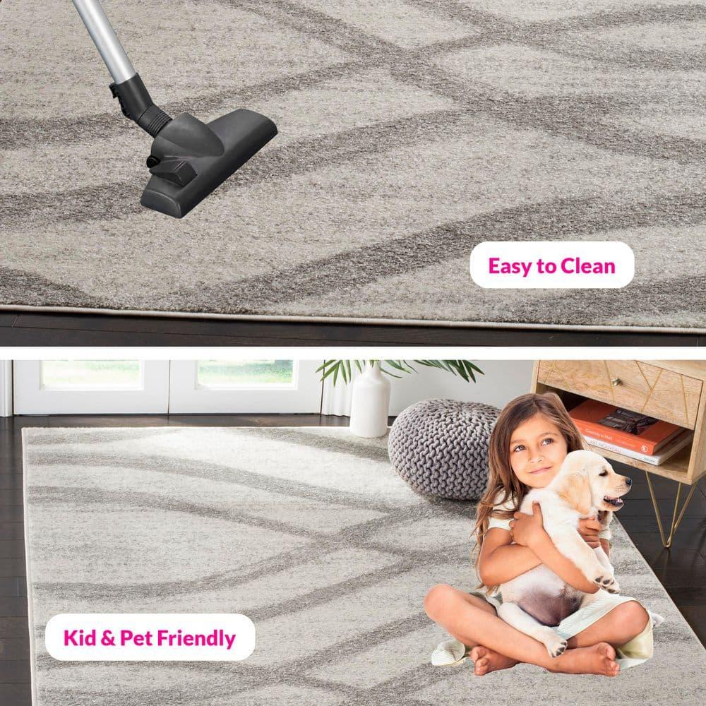 Adirondack ADR125 Machine Made Indoor Area Rug - Grey/Cream - 6'x9' - Safavieh